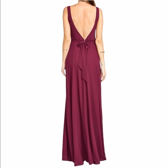 SMYM Jenn Maxi Dress in Merlot Chiffon nwot - Picture 2 of 14